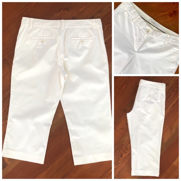 LAUNDRY BY DESIGN Cropped white cotton pants - Picture 2 of 3